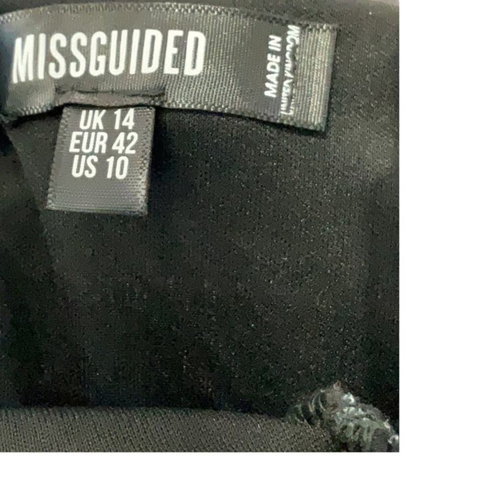 NWT Misguided Bodycon Ruched Midi Dress Sz 10 - Picture 4 of 5
